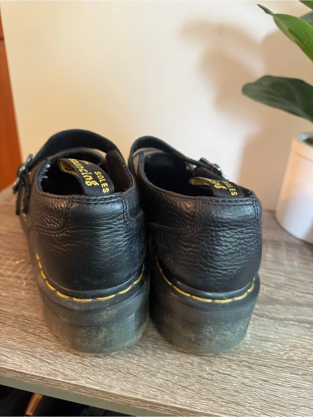 Dr. Martens Black Chunky Platform Mary Jane with Buckle
